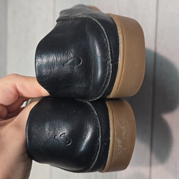 Olukai Women's Kiele Leather Black Loafers Slip On Shoes Sz 8 - Picture 6 of 11